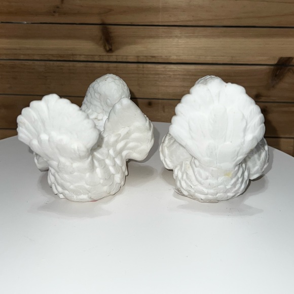 Vintage Hand Carved Ceramic Alabaster Doves - Picture 3 of 15